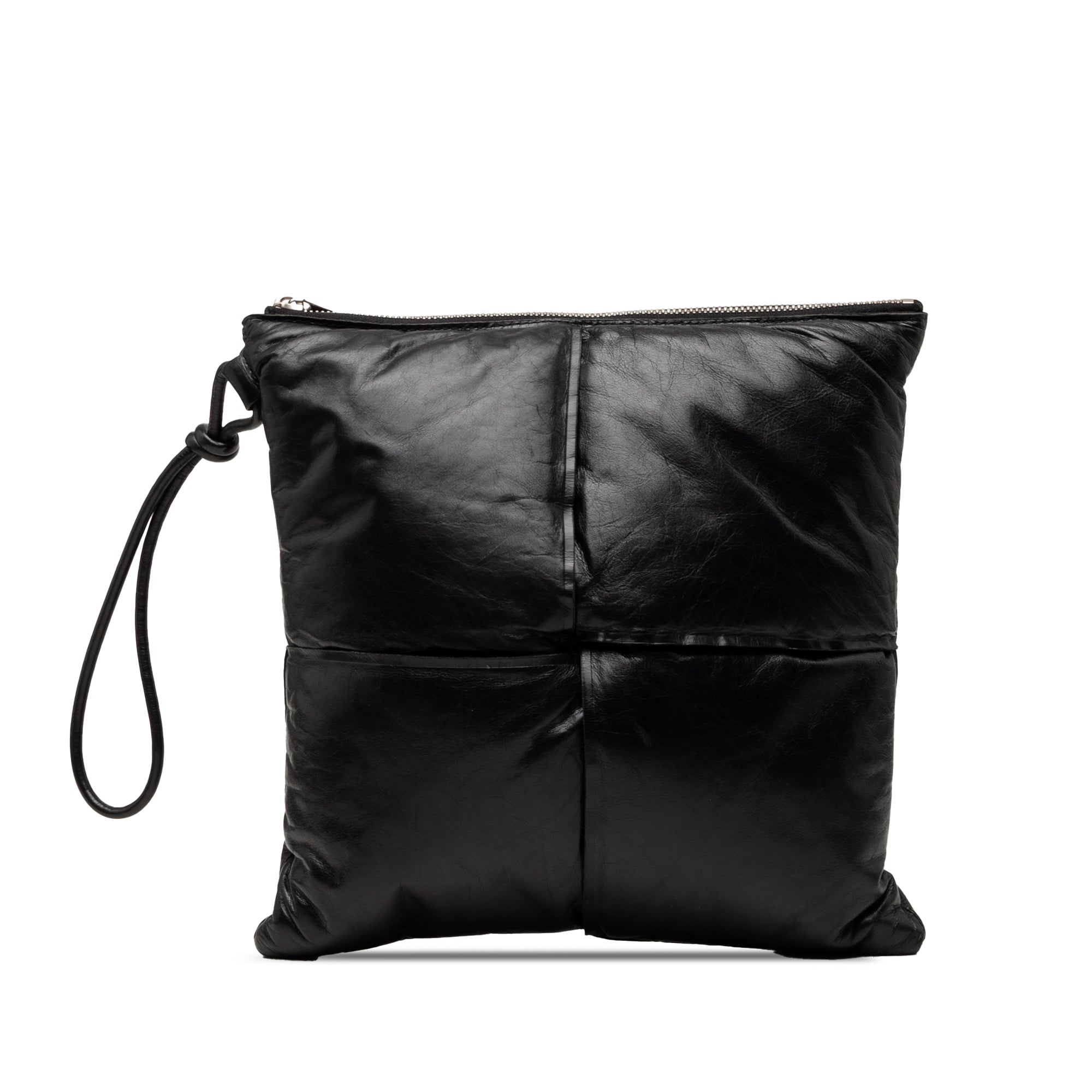 Nappa Intrecciato Padded Square Wristlet Pouch - Image 1