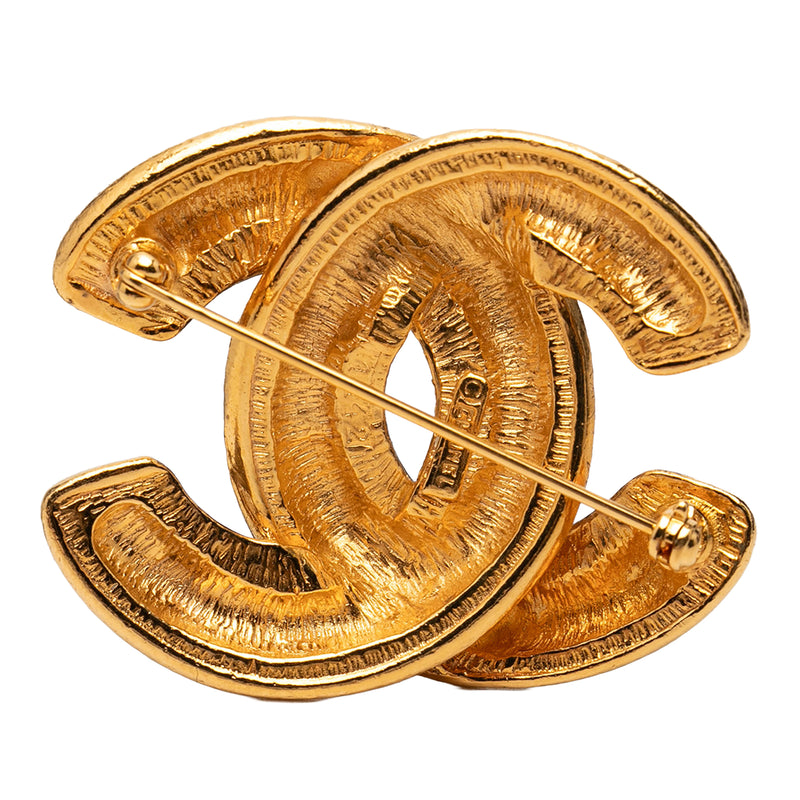CC Gold Plated Quilted Brooch - Image 2