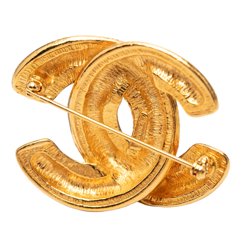 CC Gold Plated Quilted Brooch - Image 3