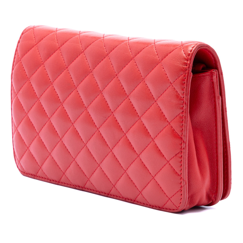 Stitched CC Quilted Lambskin Wallet on Chain - Image 2