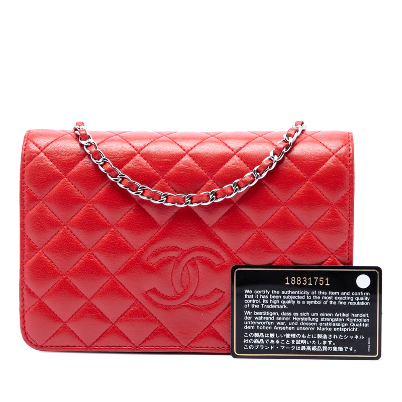 Stitched CC Quilted Lambskin Wallet on Chain - Image 7