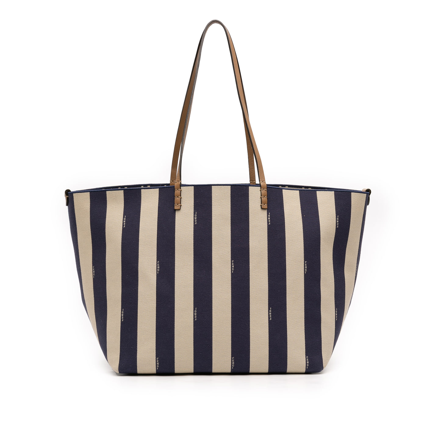 Large Zucca Canvas Pequin Striped Reversible Roll Tote - Image 1