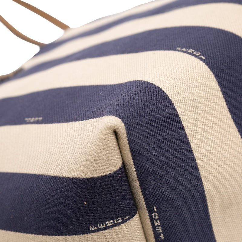 Large Zucca Canvas Pequin Striped Reversible Roll Tote - Image 7