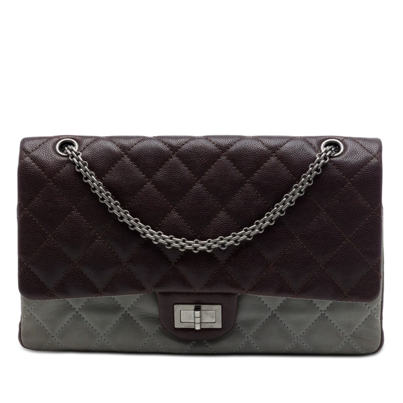Bicolor Caviar and Iridescent Calfskin Reissue 2.55 Double Flap 226 - Image 1