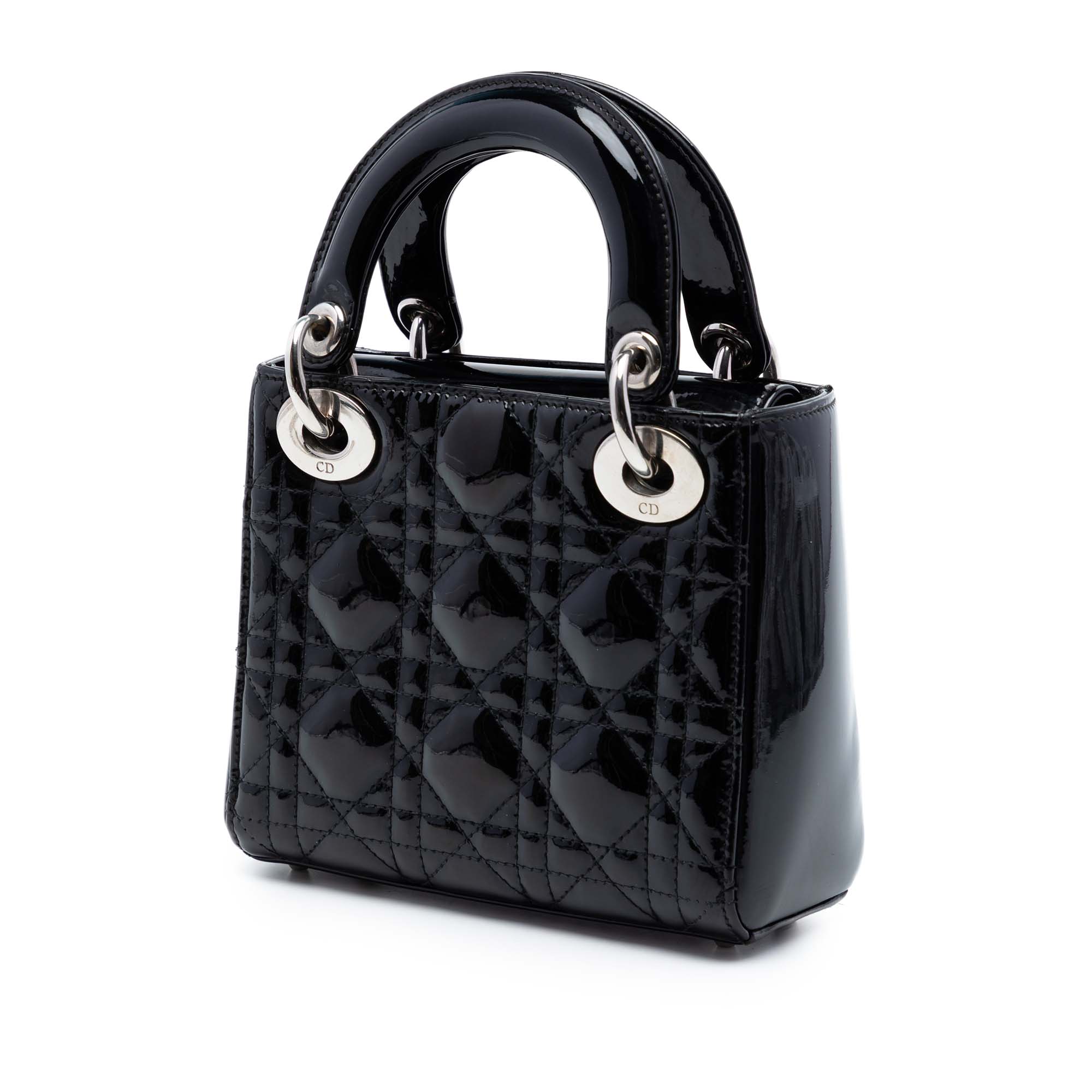 Mini Patent Cannage Lady Dior - Image 2