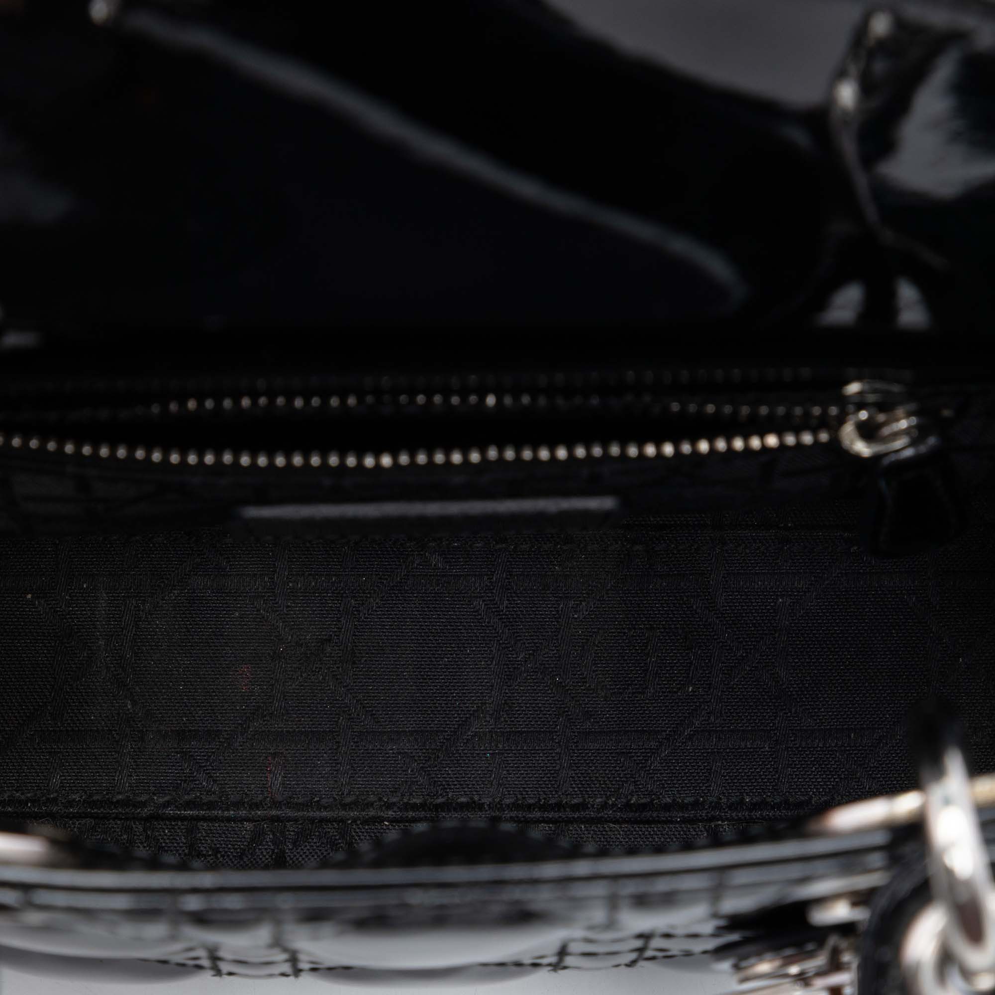 Mini Patent Cannage Lady Dior - Image 4