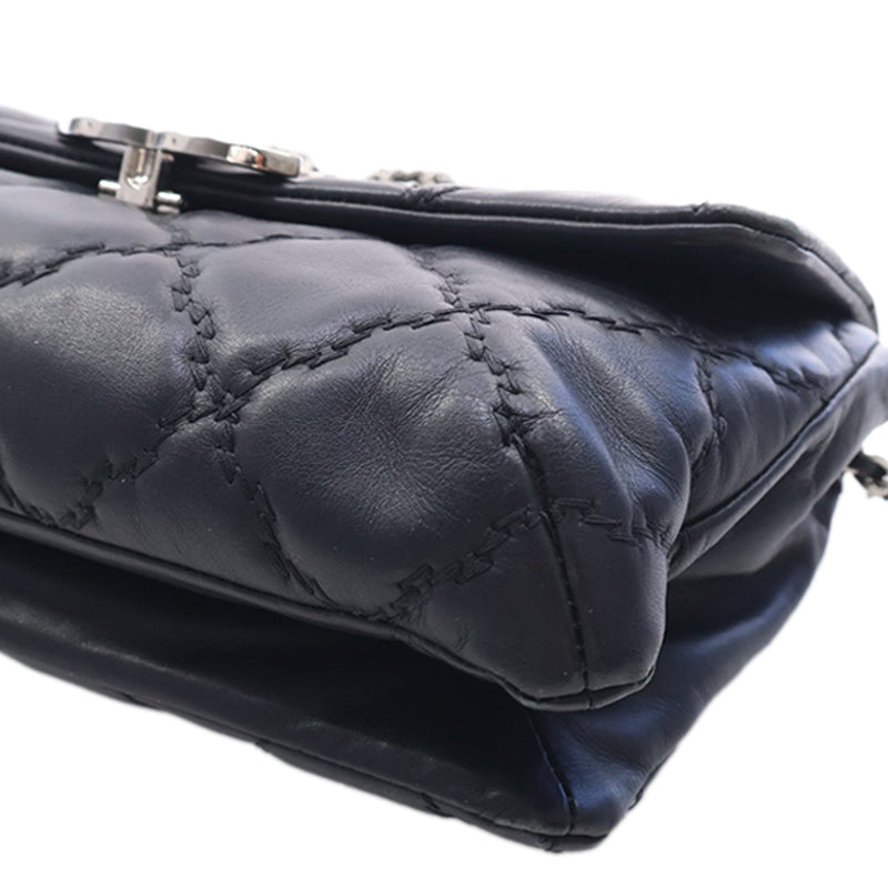 Mini Lambskin Double Stitch Hamptons Flap - Image 10