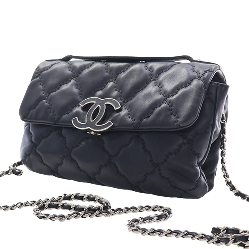 Mini Lambskin Double Stitch Hamptons Flap - Image 4