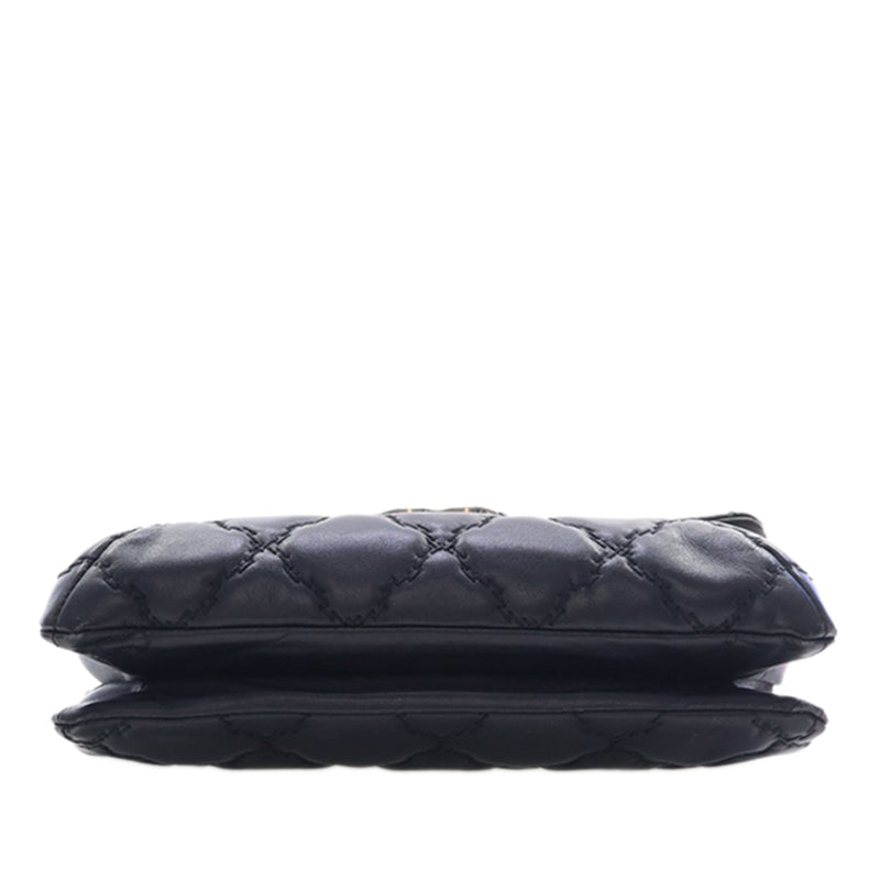 Mini Lambskin Double Stitch Hamptons Flap - Image 5