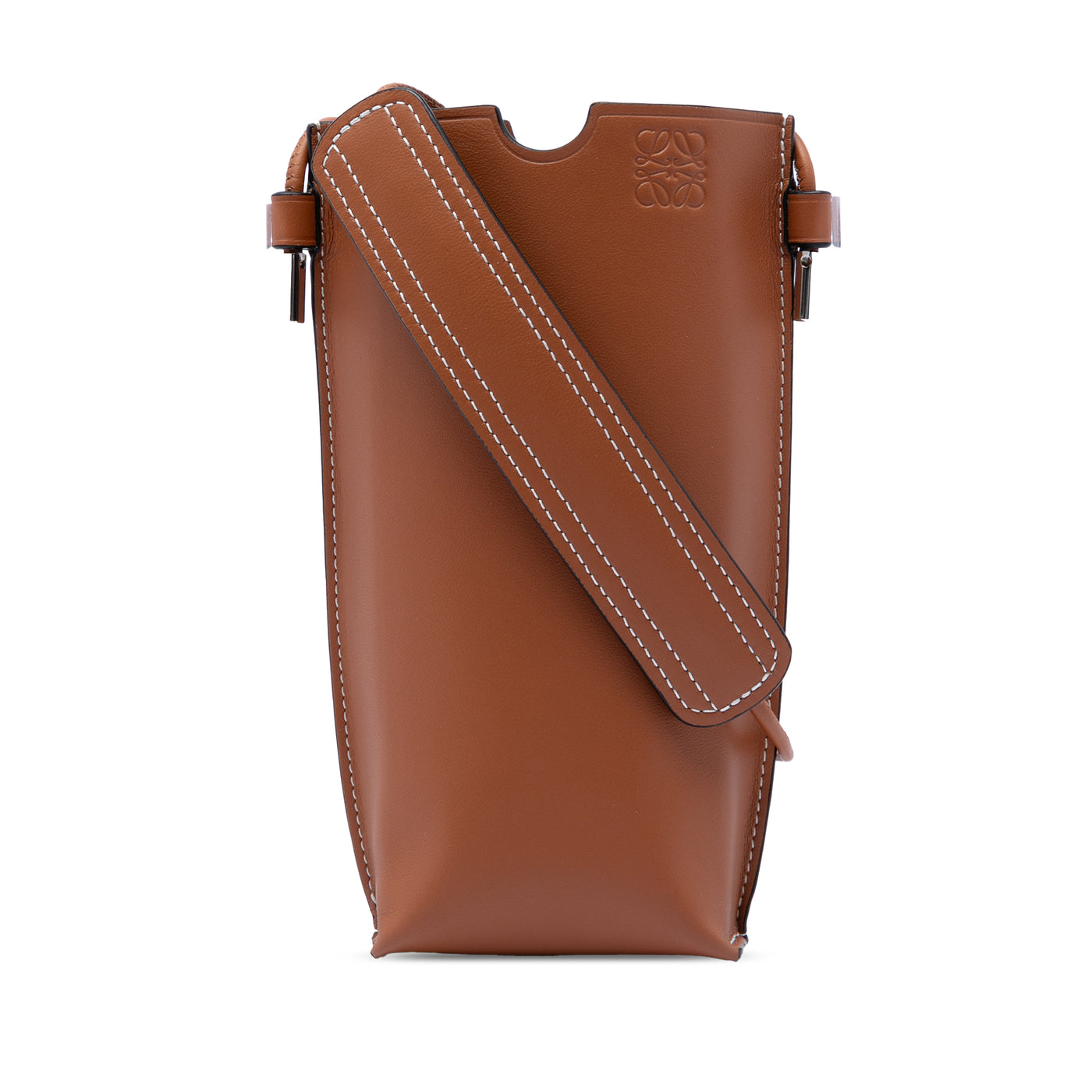 Smooth Calfskin Anagram Phone Pouch - Image 1
