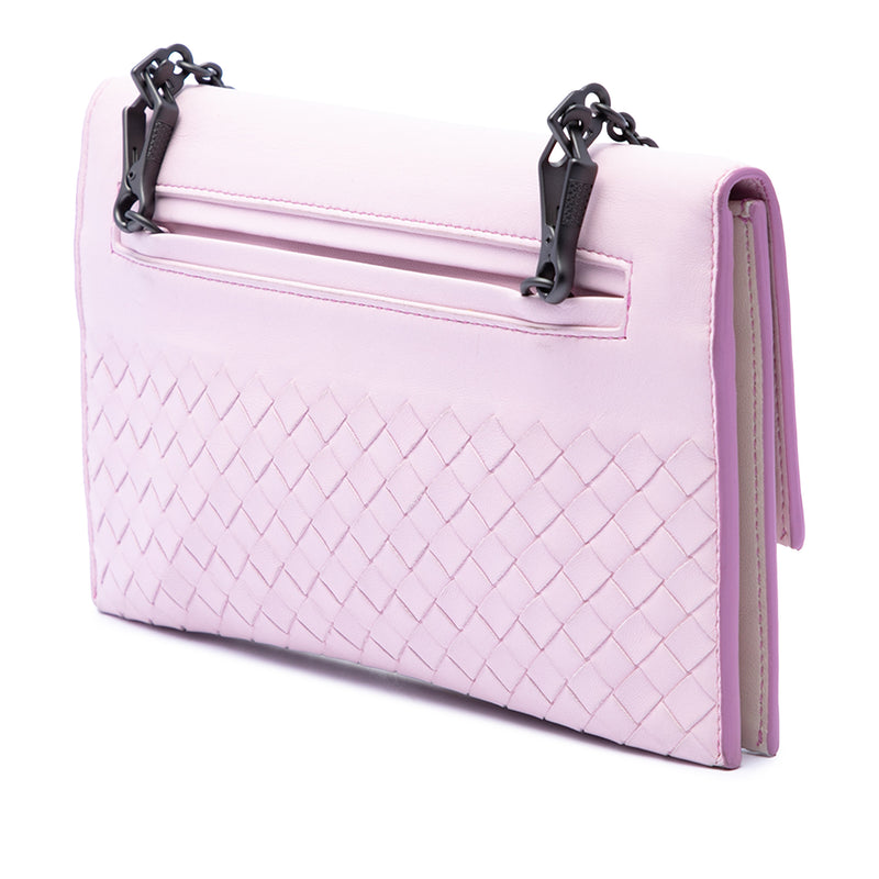 Bicolor Nappa Intrecciato Wallet On Chain - Image 2