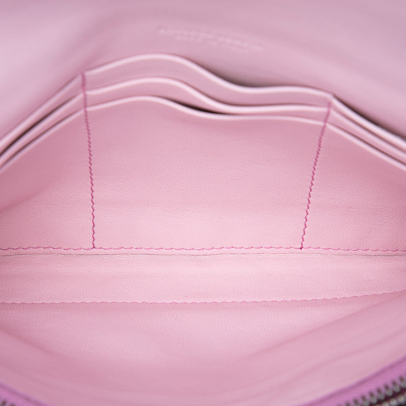 Bicolor Nappa Intrecciato Wallet On Chain - Image 4