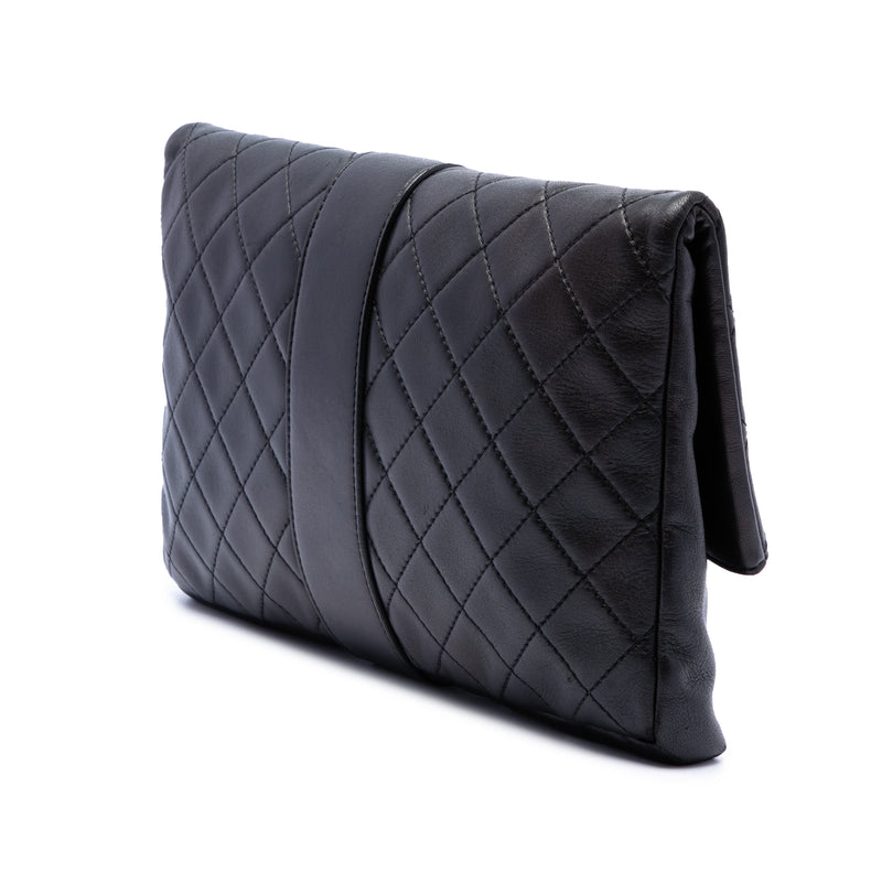 Quilted Lambskin Grip Clutch - Image 2