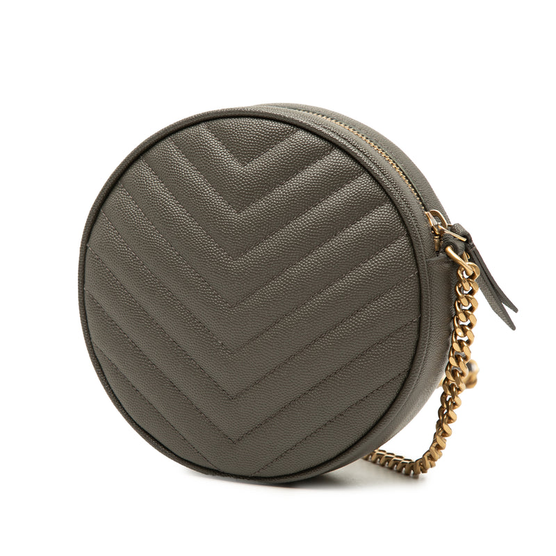 Chevron Grain De Poudre Round Vinyle Camera Bag - Image 2