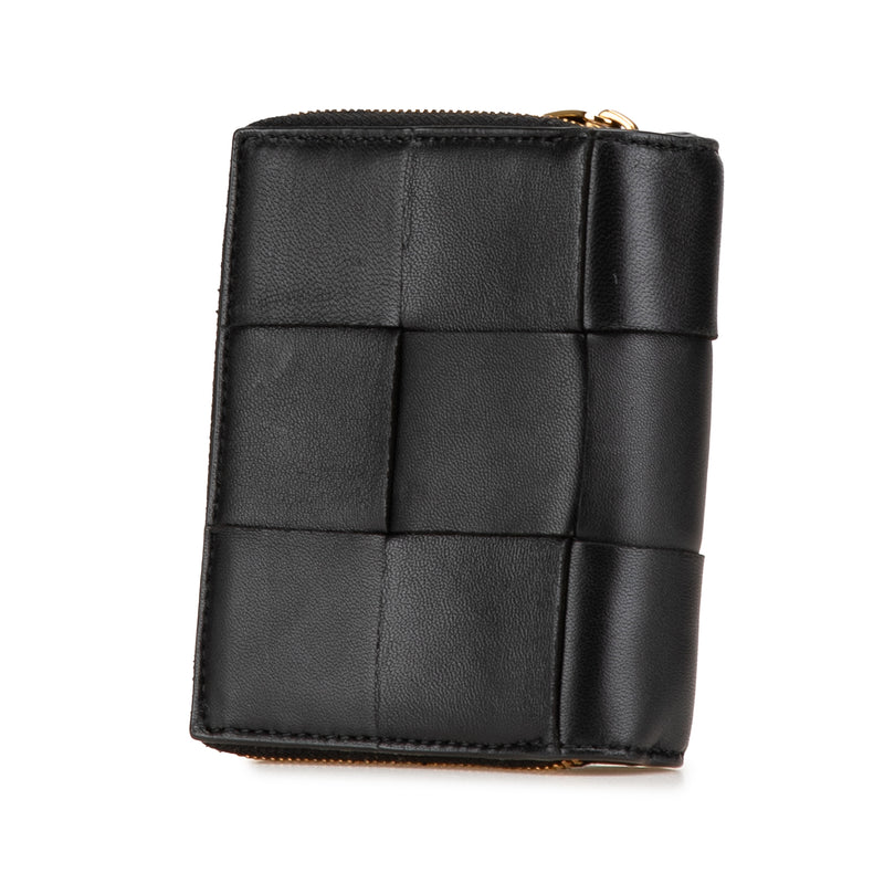 Lambskin Maxi Intreccio Cassette Bifold Zip Wallet - Image 2