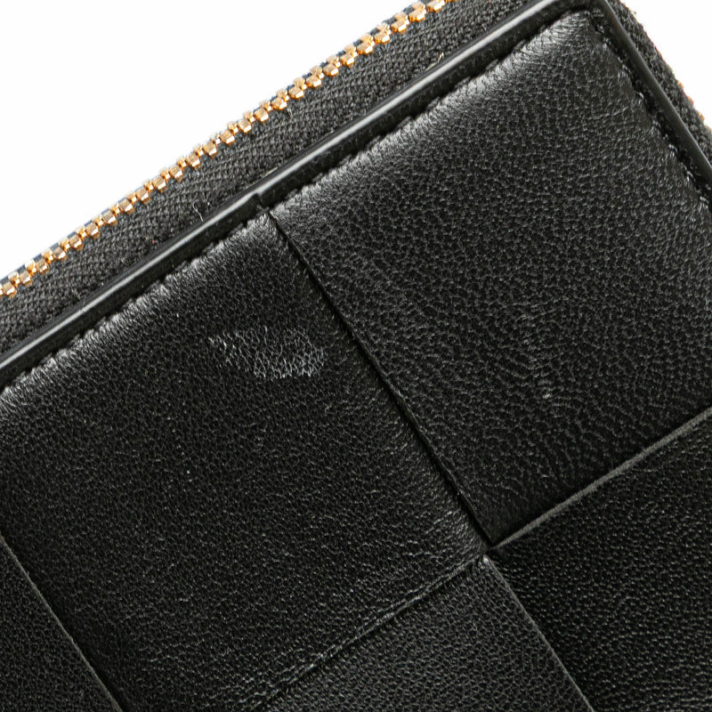Lambskin Maxi Intreccio Cassette Bifold Zip Wallet - Image 9