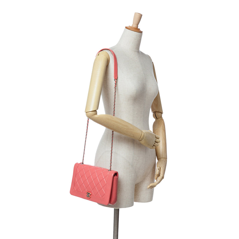 Crumpled Calfskin Bi Quilted Vintage Full Flap - Image 9