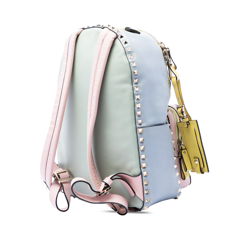Medium Calfskin Watercolor Rockstud Backpack - Image 2