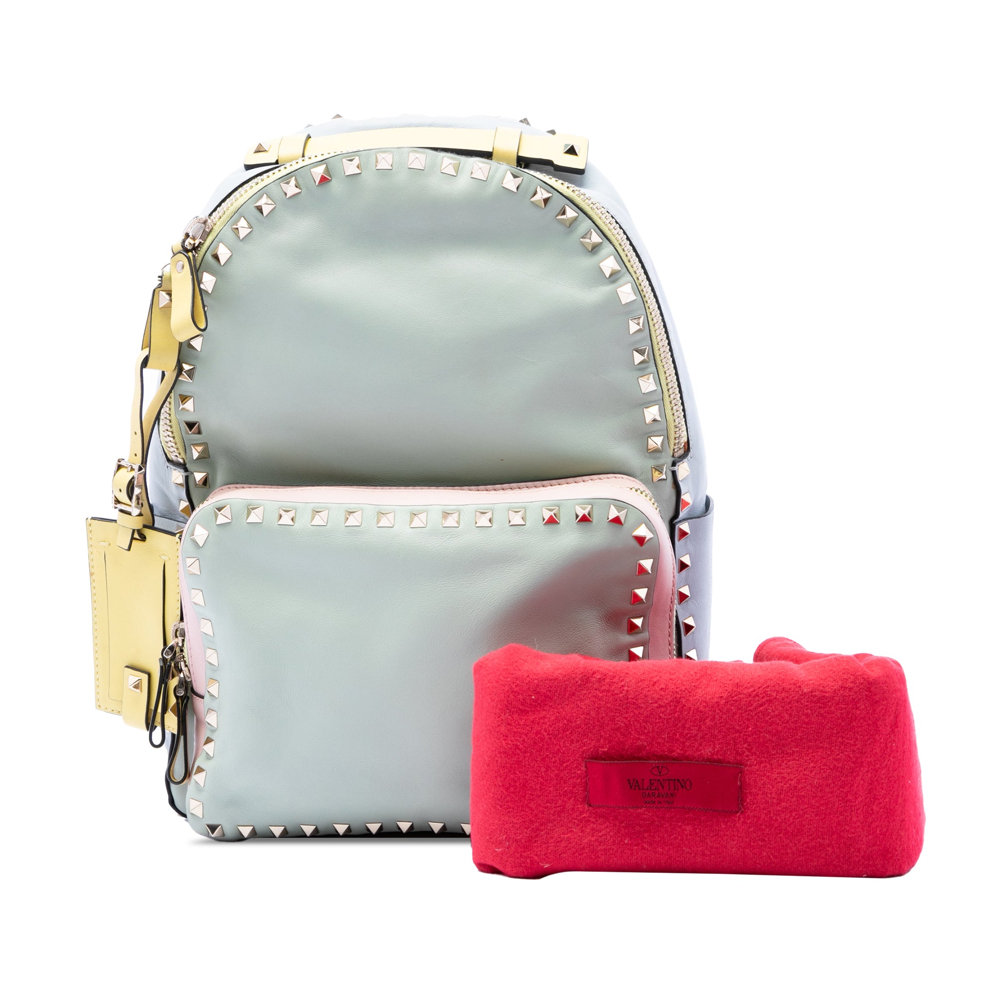 Medium Calfskin Watercolor Rockstud Backpack - Image 7