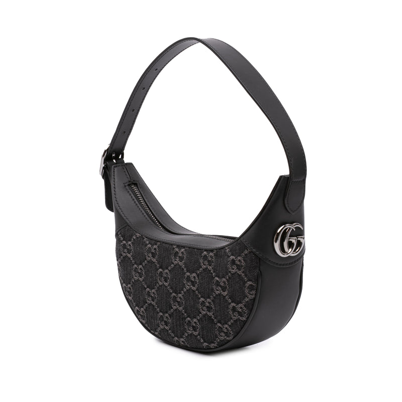 Mini GG Denim Ophidia Shoulder Bag - Image 2