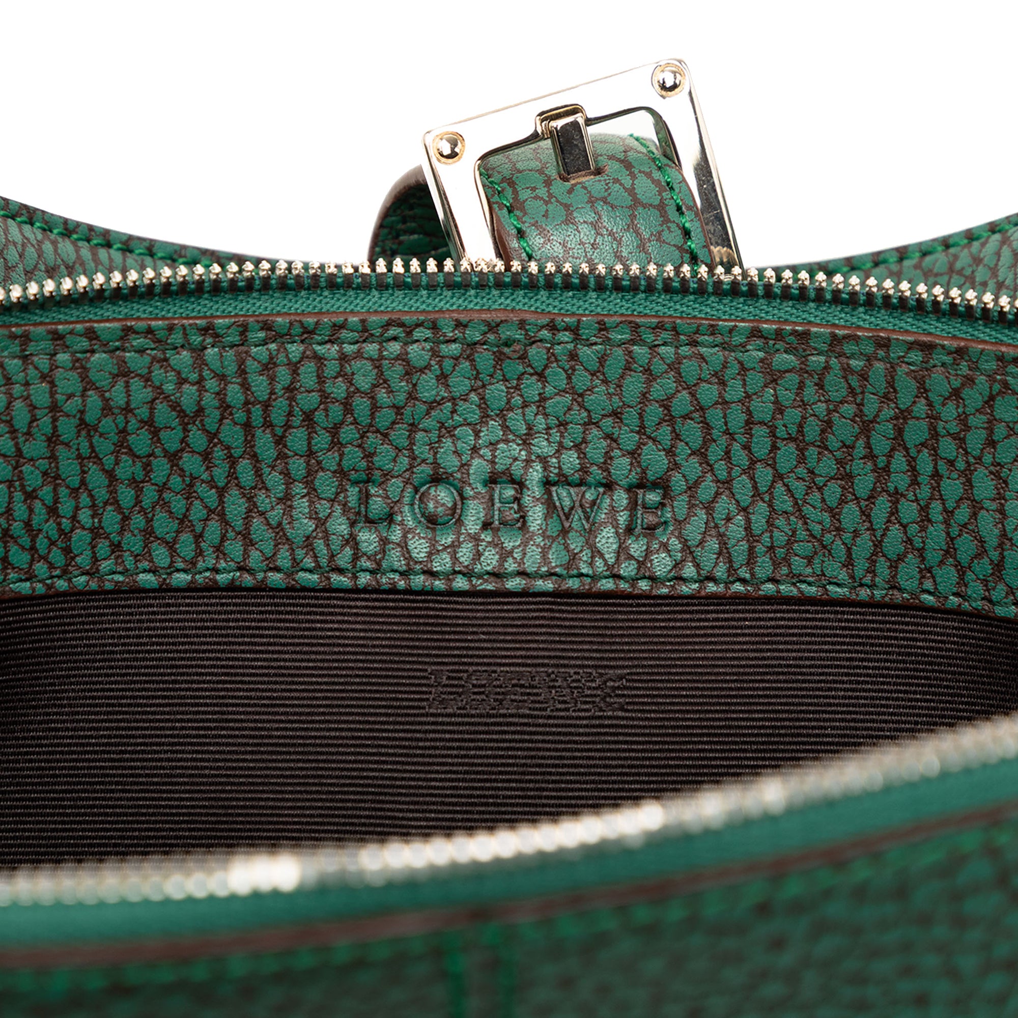 Mini Pebbled Leather Baguette Boat Bag - Image 5