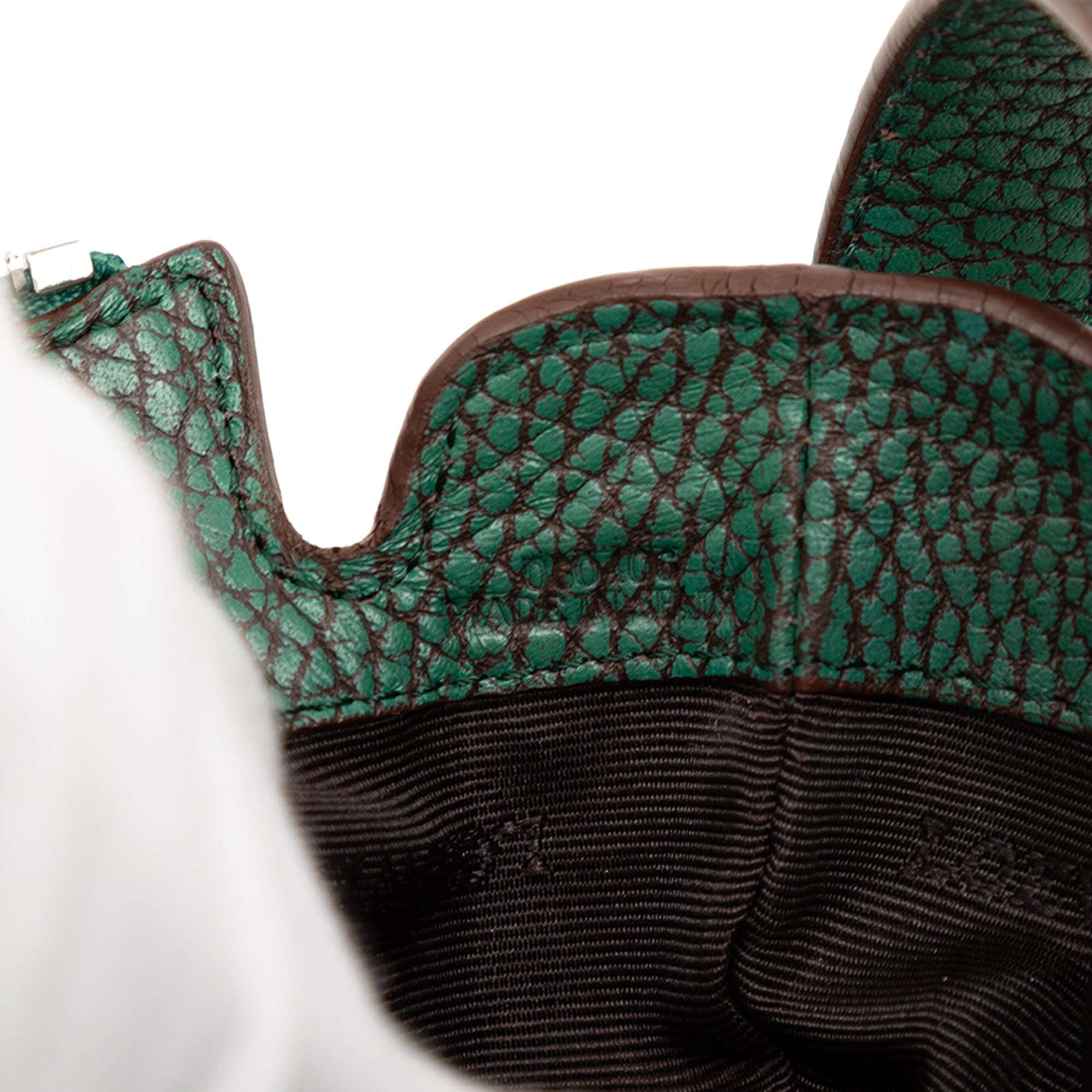 Mini Pebbled Leather Baguette Boat Bag - Image 6