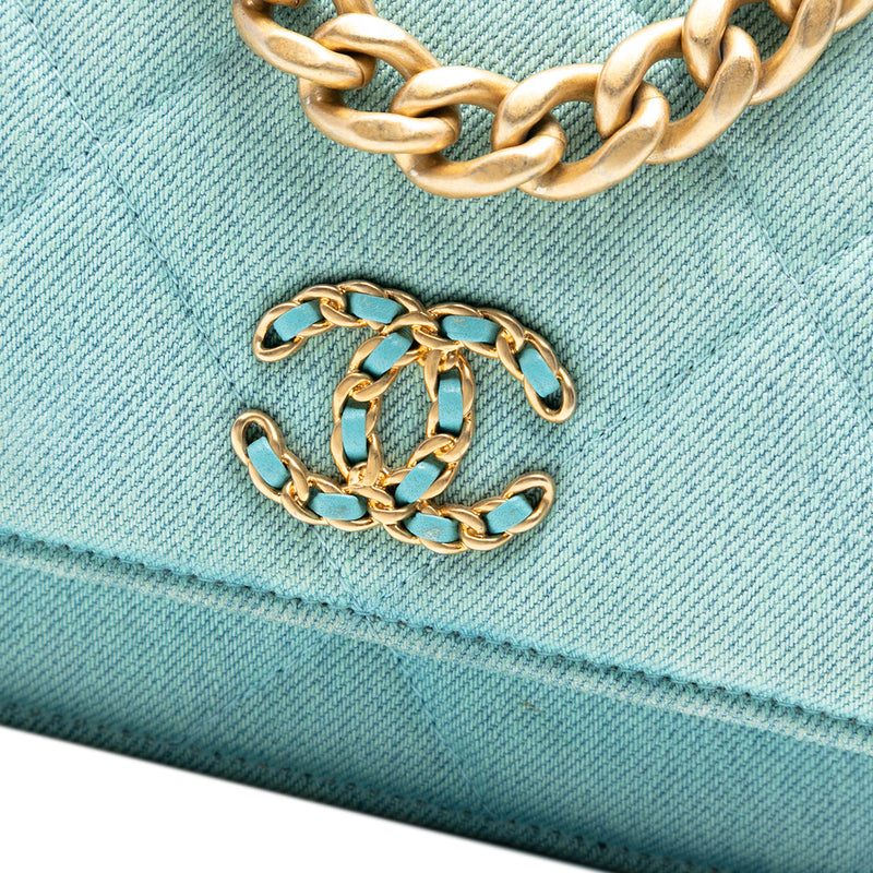 Denim 19 Flap Wallet On Chain - Image 5