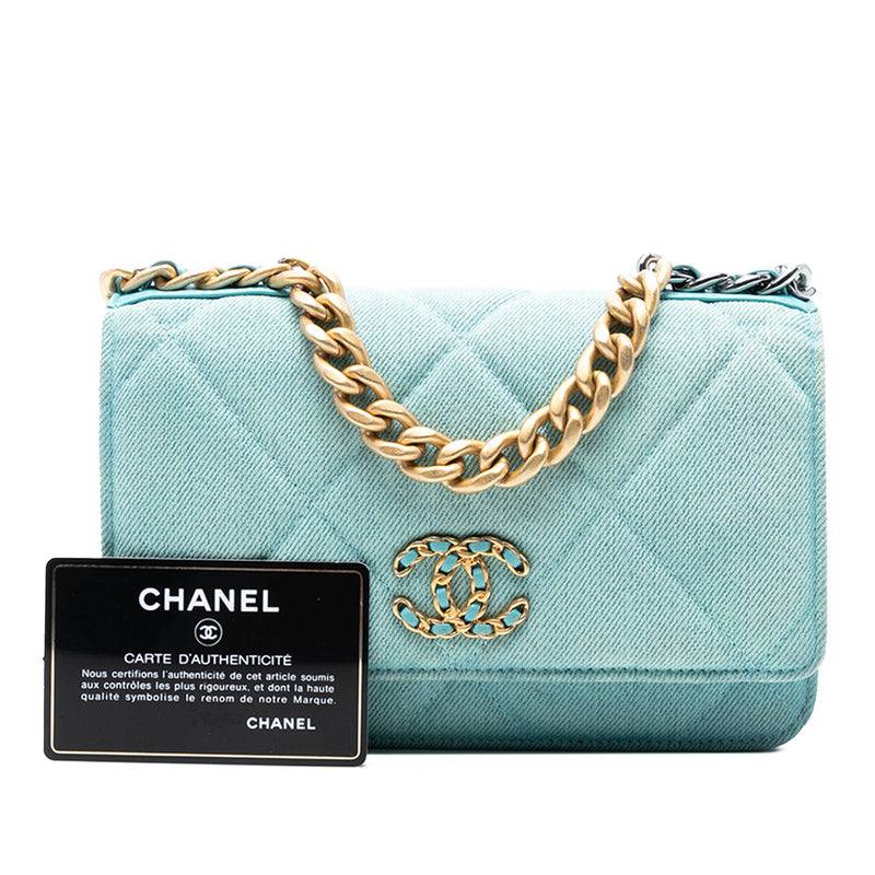 Denim 19 Flap Wallet On Chain - Image 8