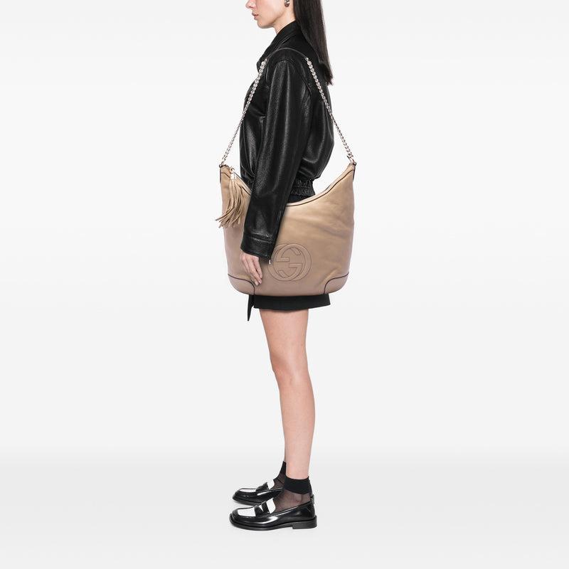 Calfskin Soho Chain Shoulder Bag - Image 6