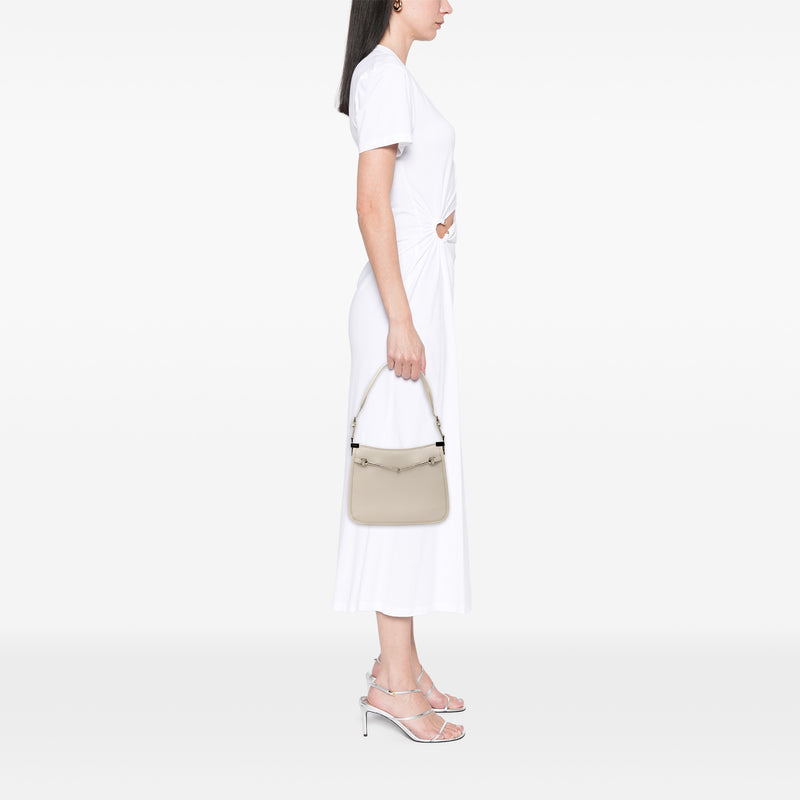 Small Calfskin Slim Horsebit Shoulder Bag - Image 7