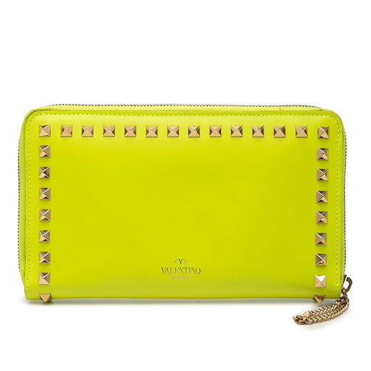 Leather Rockstud Zip Around Wallet - Image 1