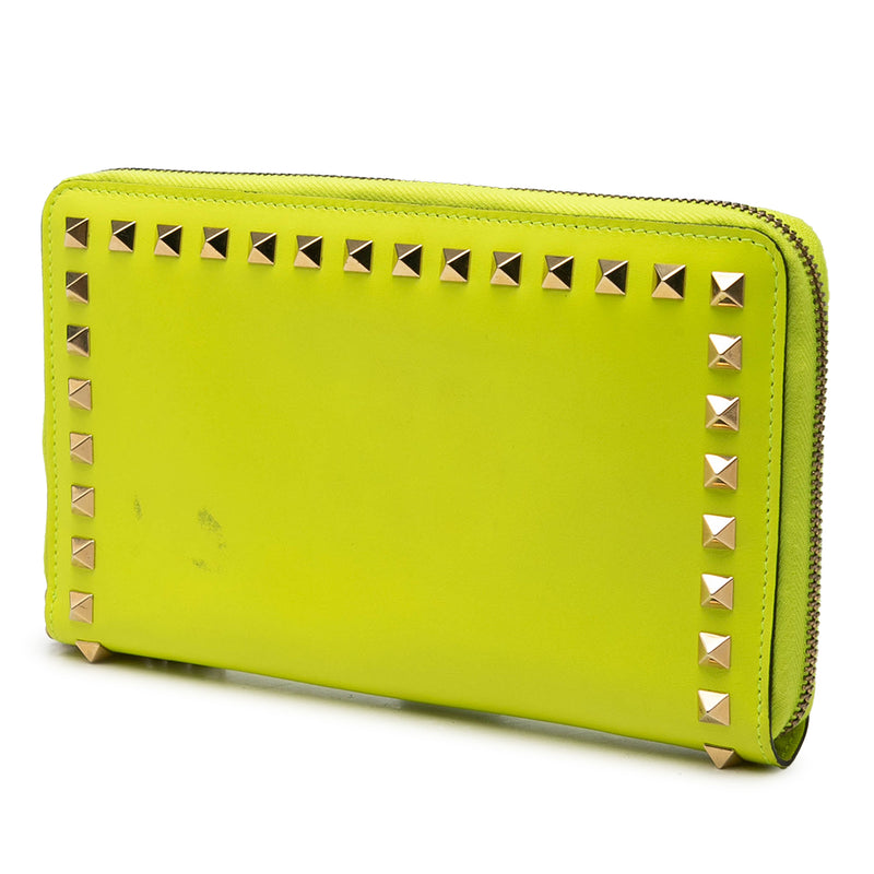 Leather Rockstud Zip Around Wallet - Image 2