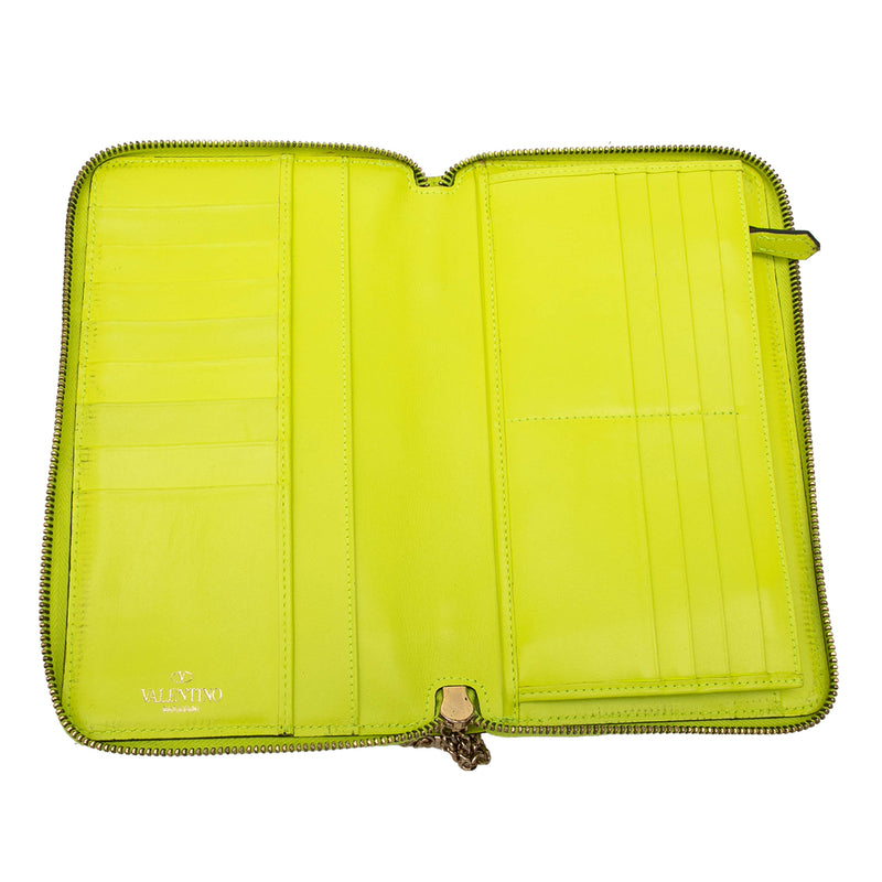 Leather Rockstud Zip Around Wallet - Image 7