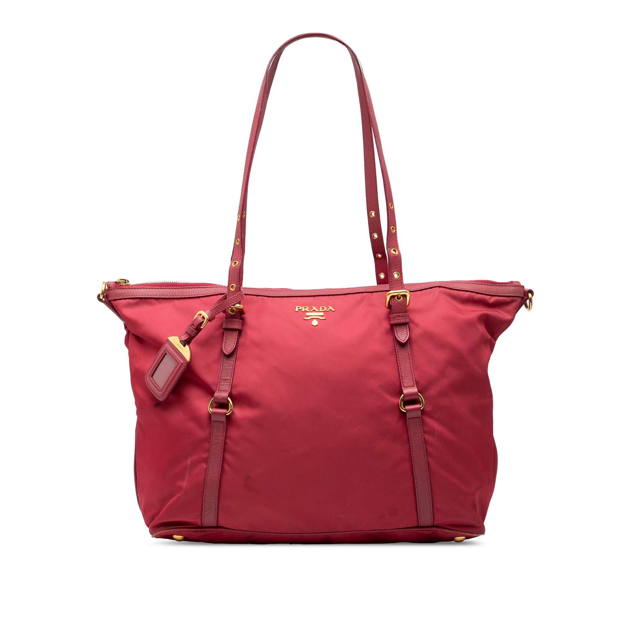 Saffiano Trimmed Tessuto Zip Top Convertible Tote - Image 1