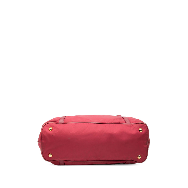 Saffiano Trimmed Tessuto Zip Top Convertible Tote - Image 3