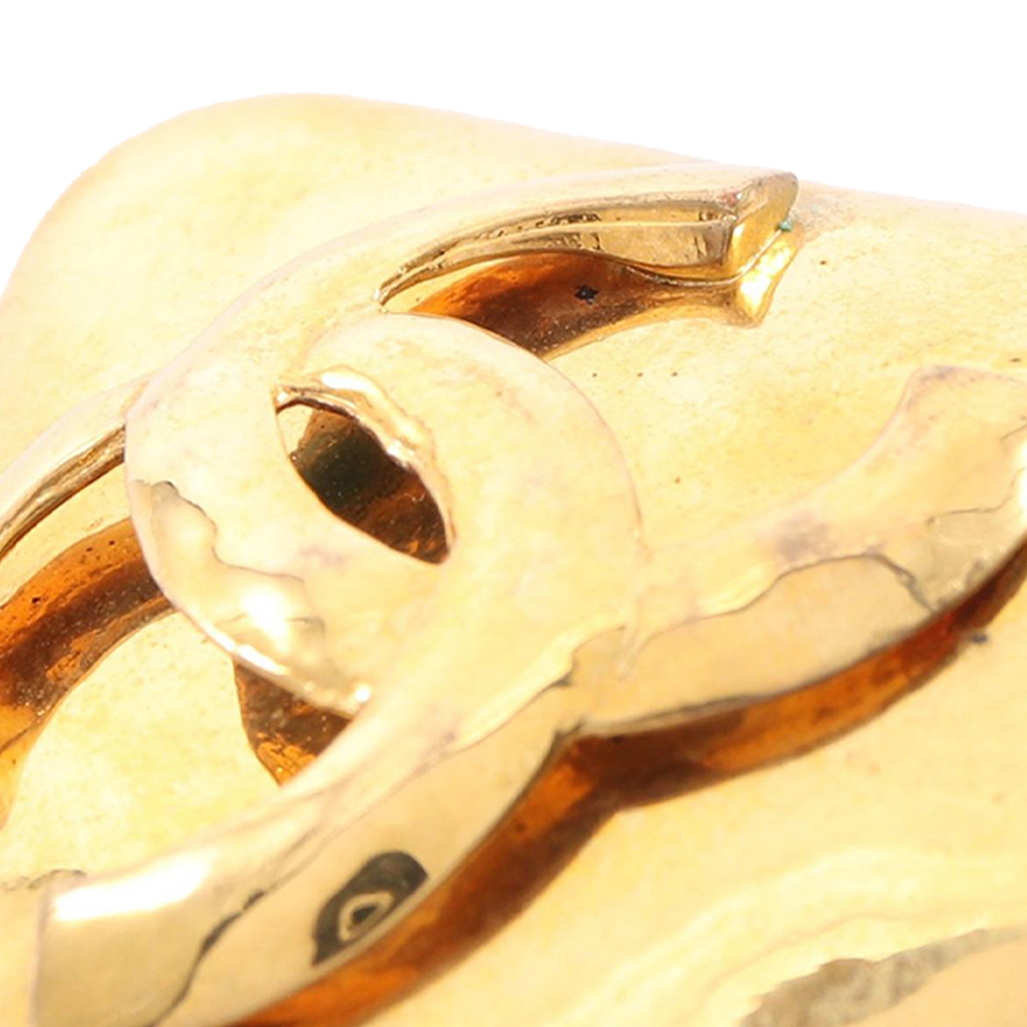CC Gold Plated Heart Brooch - Image 4