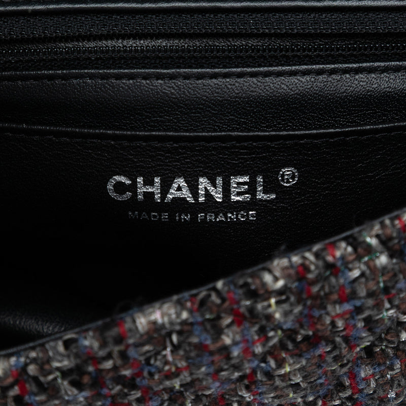Mini Rectangular Classic Tweed Braided Single Flap - Image 5