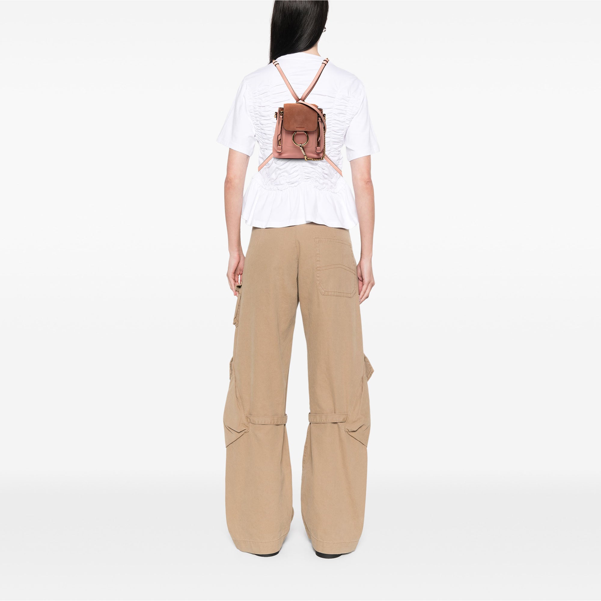 Mini Calfskin and Suede Faye Backpack - Image 7