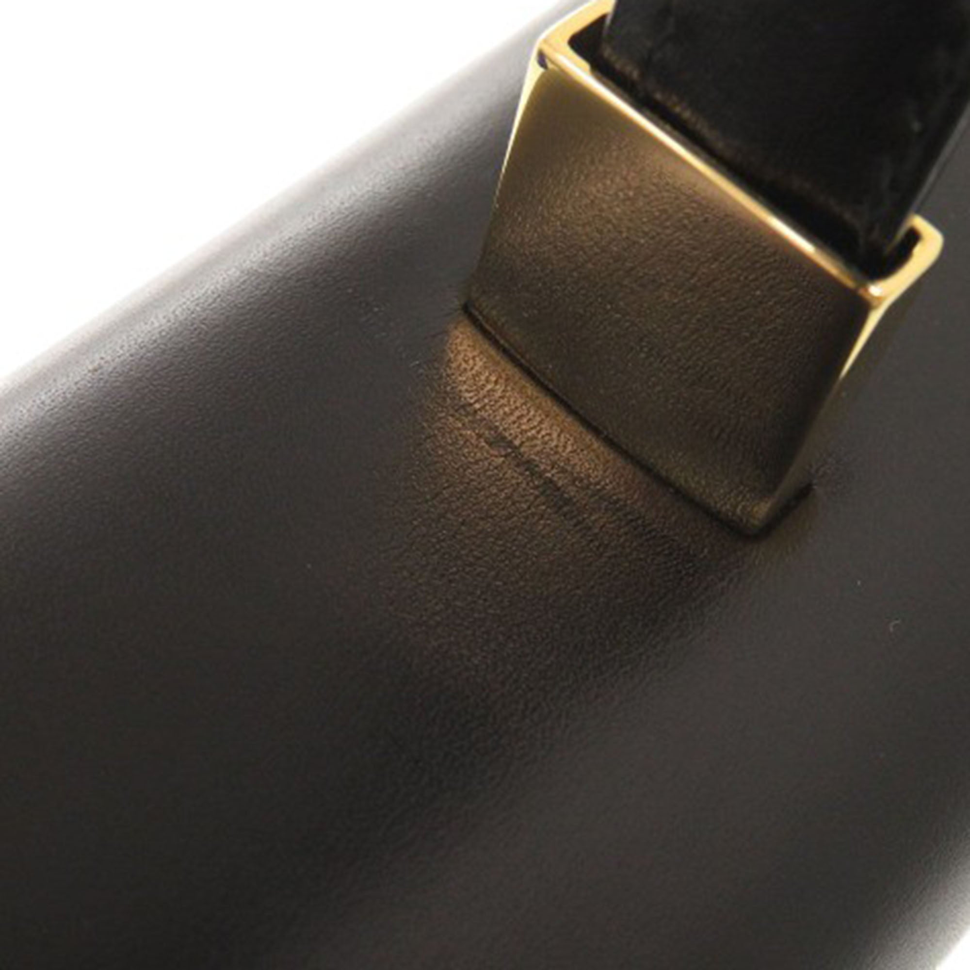 Leather Gancini Top Handle Bag - Image 10