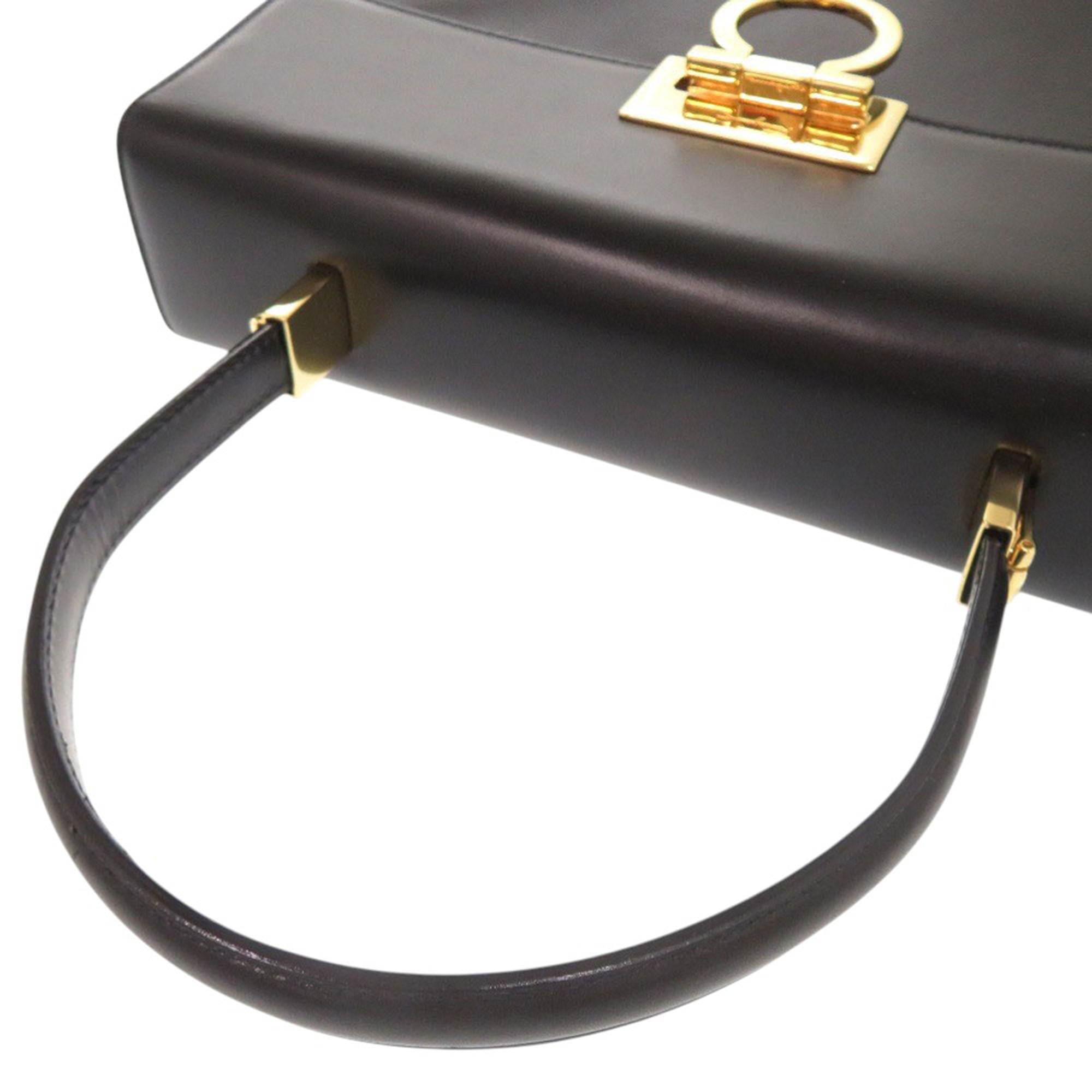 Leather Gancini Top Handle Bag - Image 13
