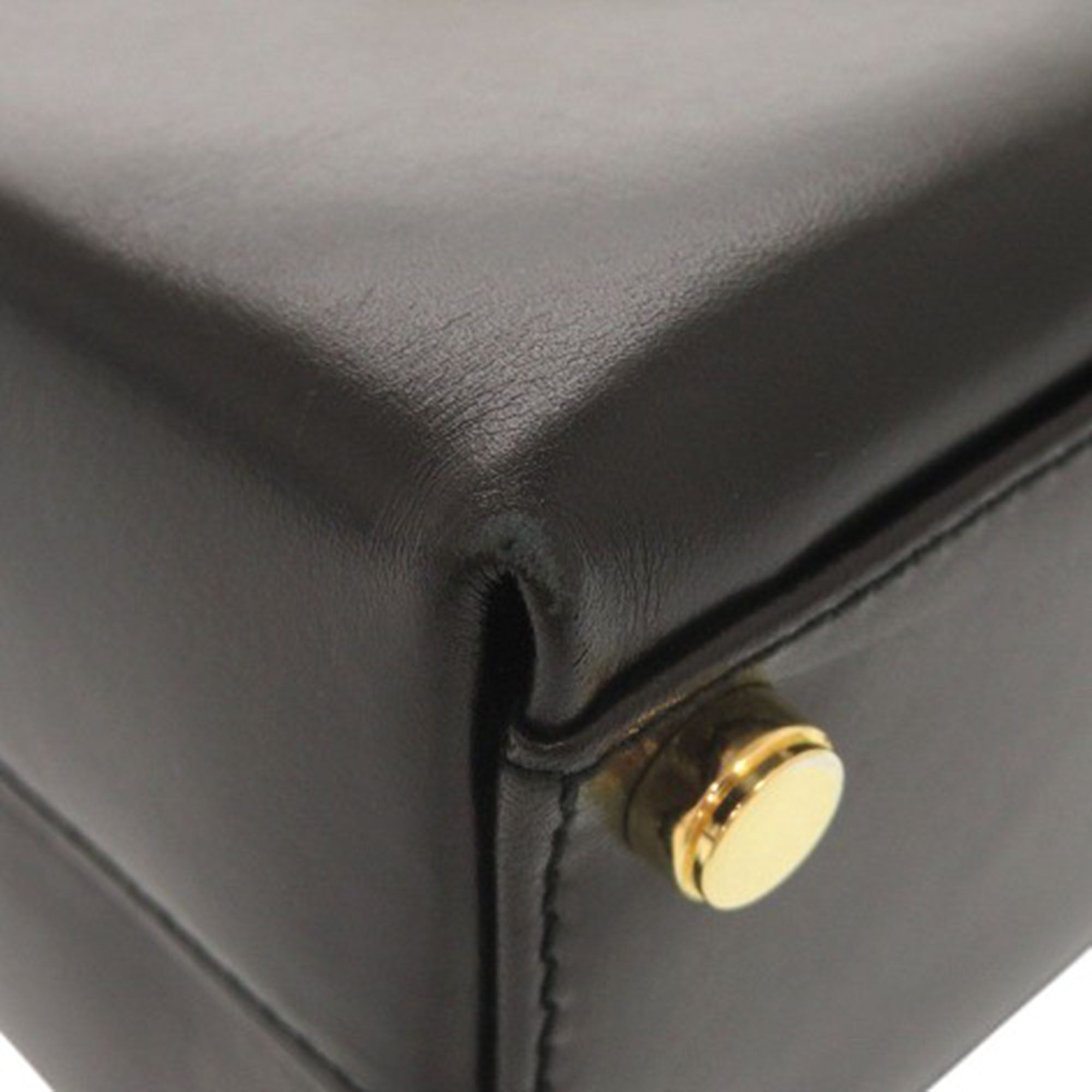 Leather Gancini Top Handle Bag - Image 14
