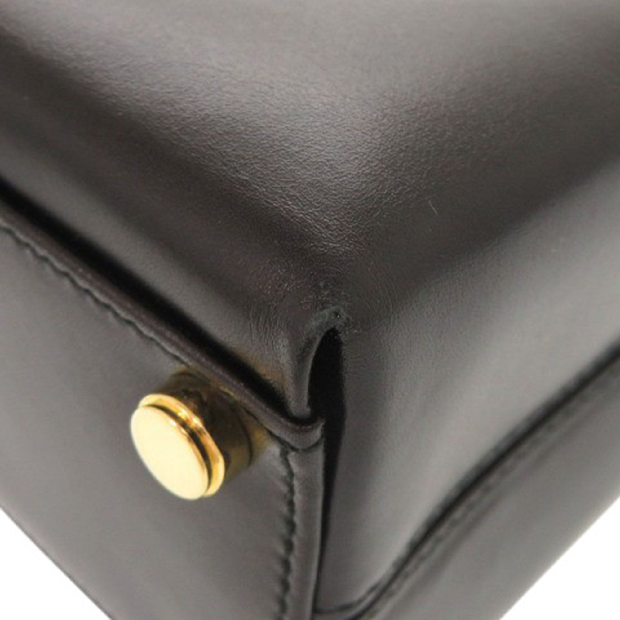 Leather Gancini Top Handle Bag - Image 15