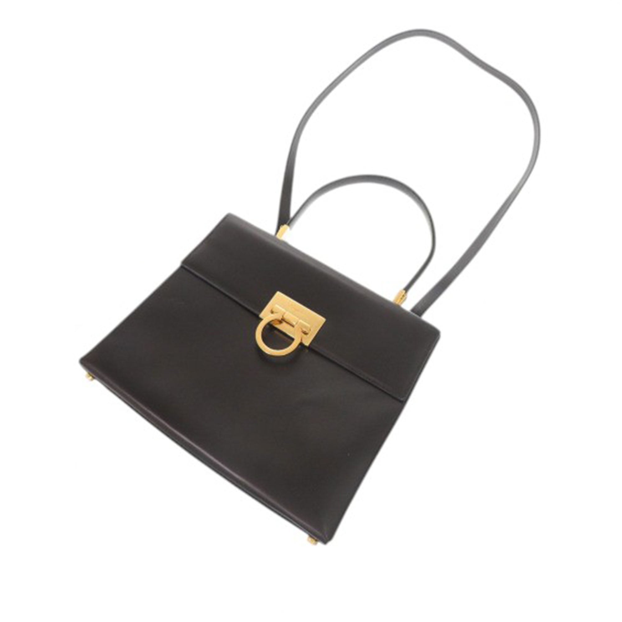 Leather Gancini Top Handle Bag - Image 21