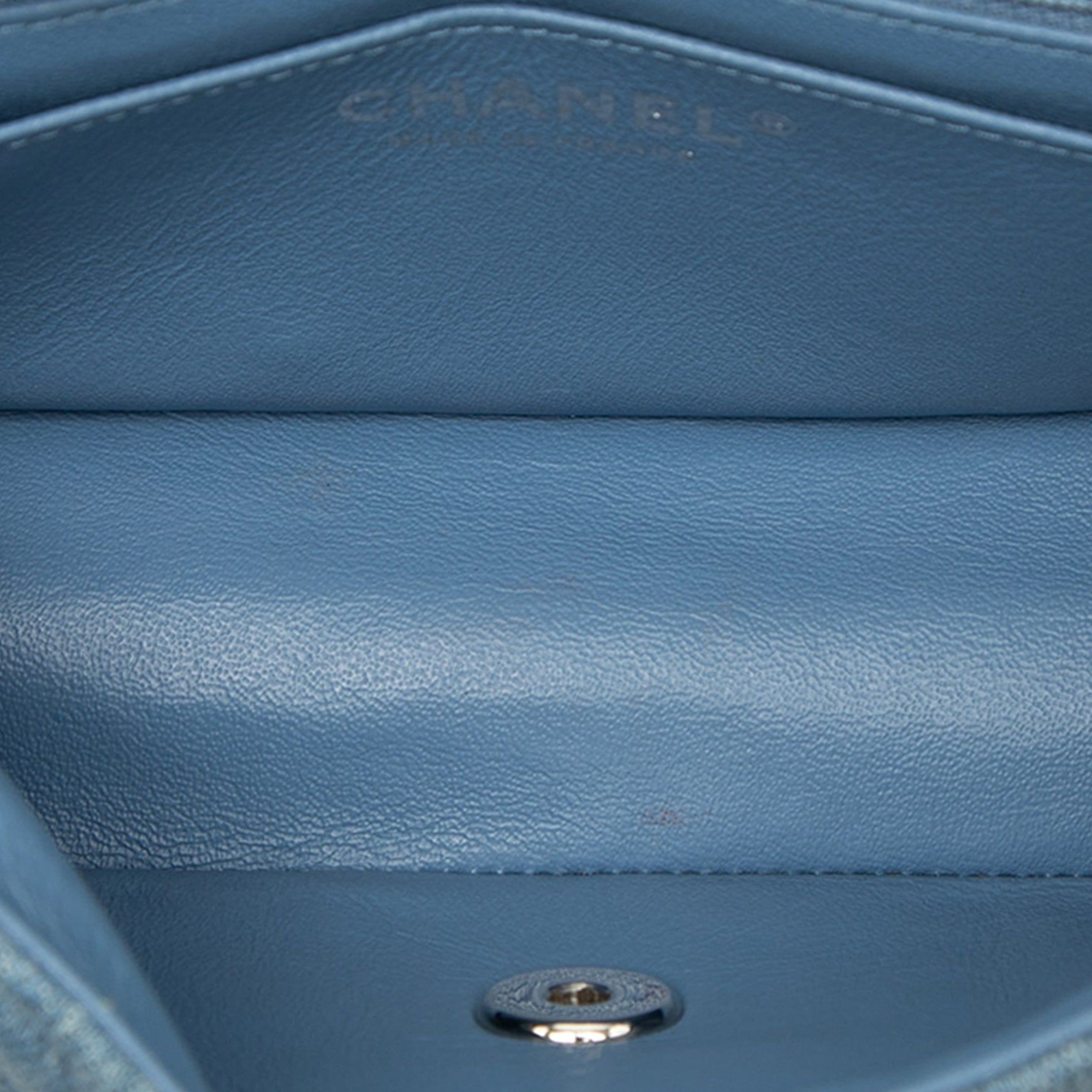 Mini Rectangular Classic Denim Braided Single Flap - Image 4