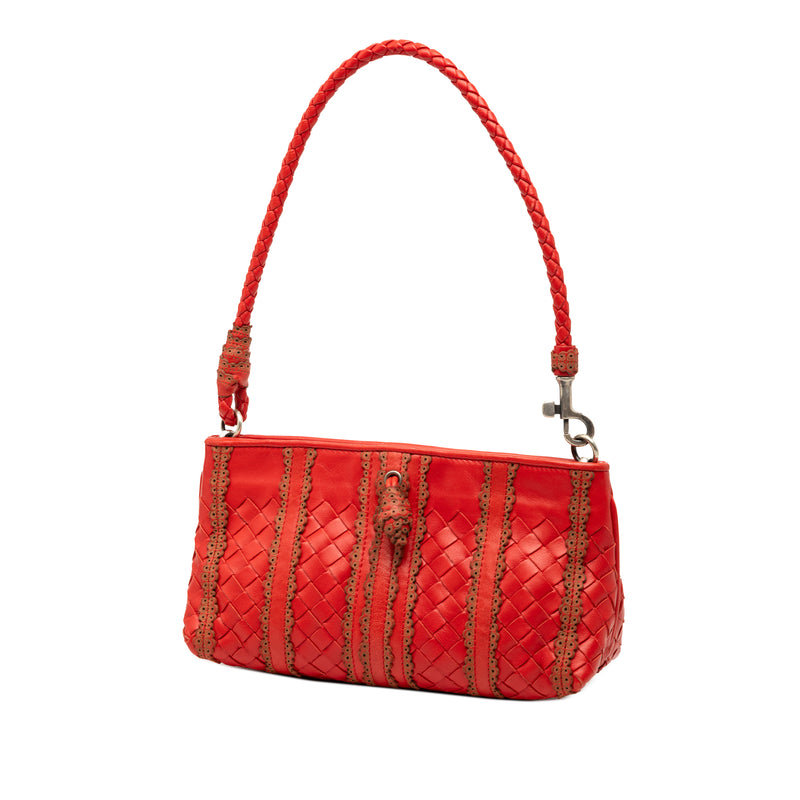 Leather Intrecciato Stripe Shoulder Bag - Image 2