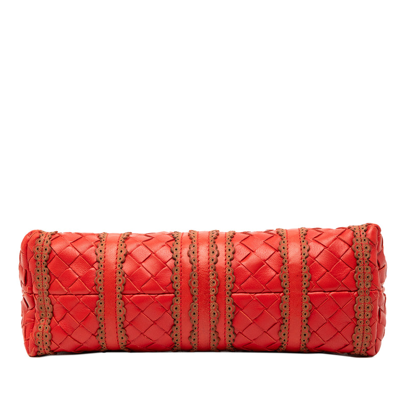 Leather Intrecciato Stripe Shoulder Bag - Image 3