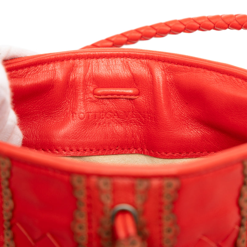 Leather Intrecciato Stripe Shoulder Bag - Image 5