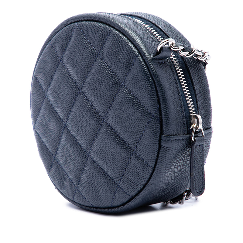 CC Quilted Caviar Round Crossbody - Image 2