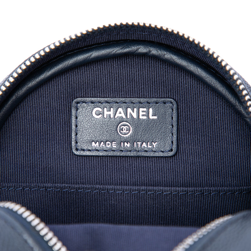 CC Quilted Caviar Round Crossbody - Image 5