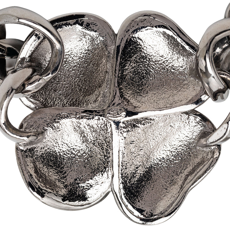 CC Brass Ruthenium and Enamel Camellia Chain Bracelet - Image 5